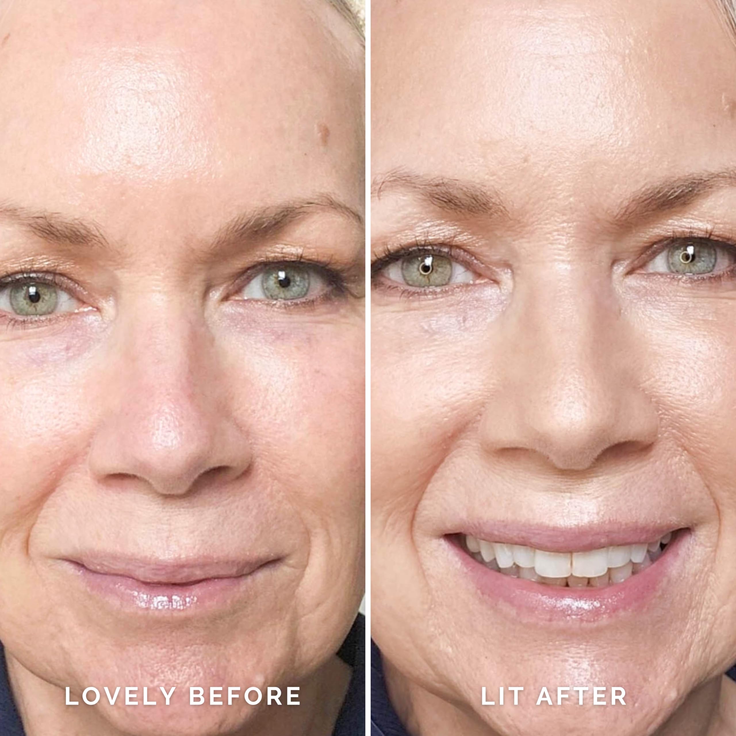 Elizabeth Mott lightweight dewy finish swatch reveals sheer wear