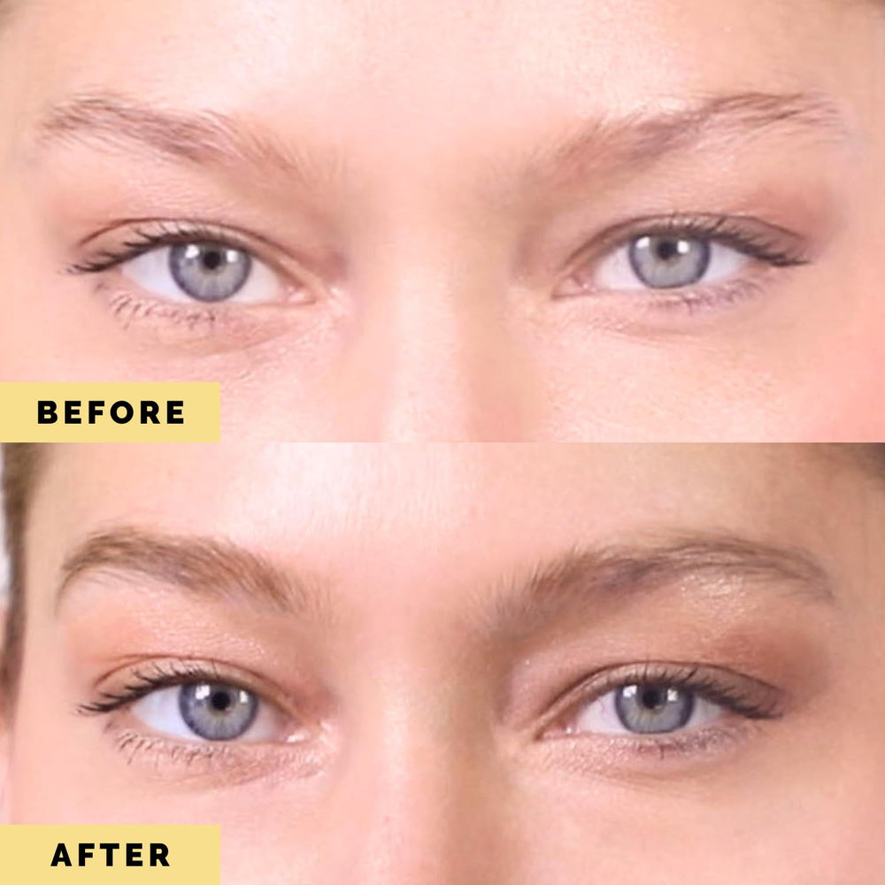Elizabeth Mott Queen of the Fill brow gel brush close-up showing precision application.