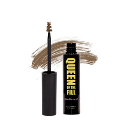 Elizabeth Mott Queen of the Fill gel close-up with natural tint and defined brows.