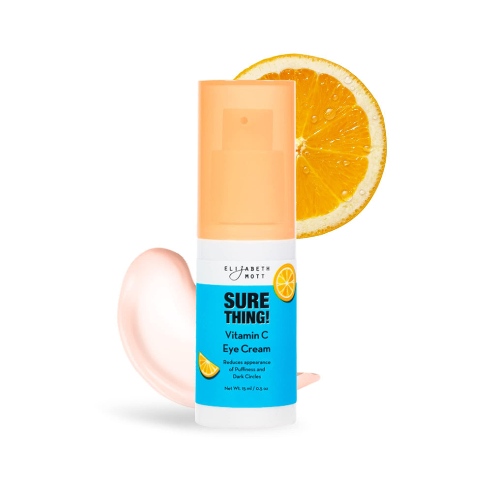 Elizabeth Mott Sure Thing Vitamin C Eye Cream being applied for refreshed look