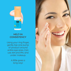 Elizabeth Mott Sure Thing Vitamin C Eye Cream pump dispenser detail for easy application