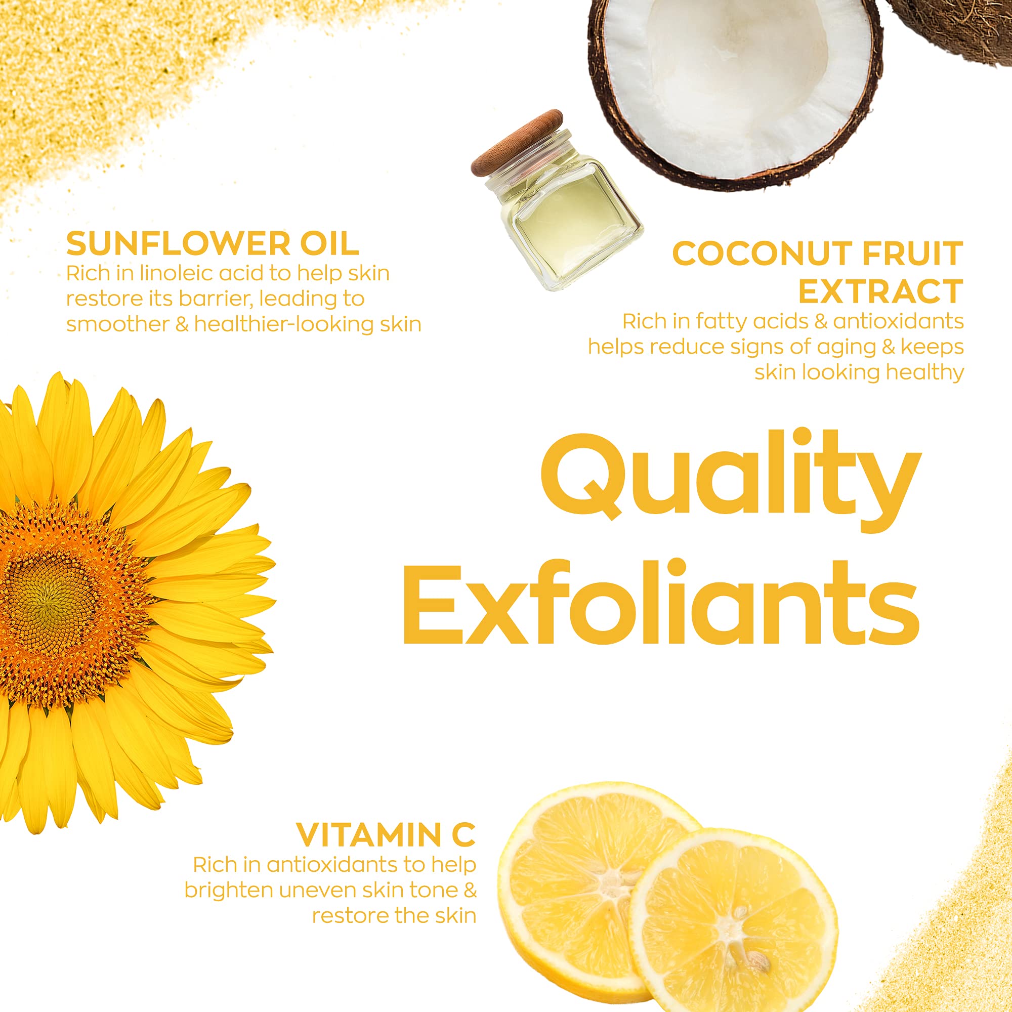 Elizabeth Mott Sure Thing Vitamin C Face Scrub vegan cruelty-free badge signals ethical skincare