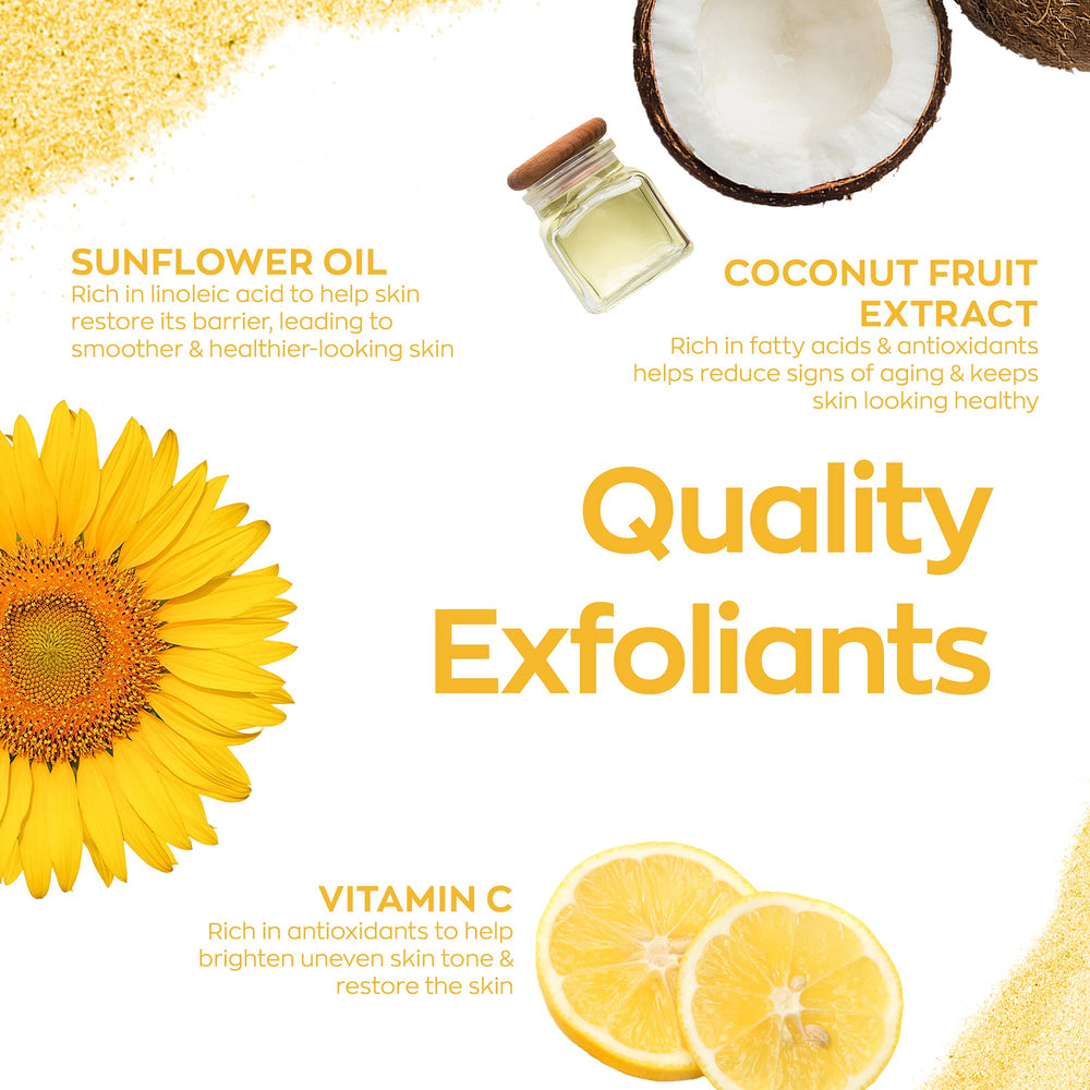 Elizabeth Mott Sure Thing Vitamin C Face Scrub vegan cruelty-free badge signals ethical skincare