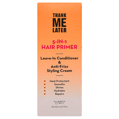 Elizabeth Mott Thank Me Later cream texture close-up showing smoothing before styling.