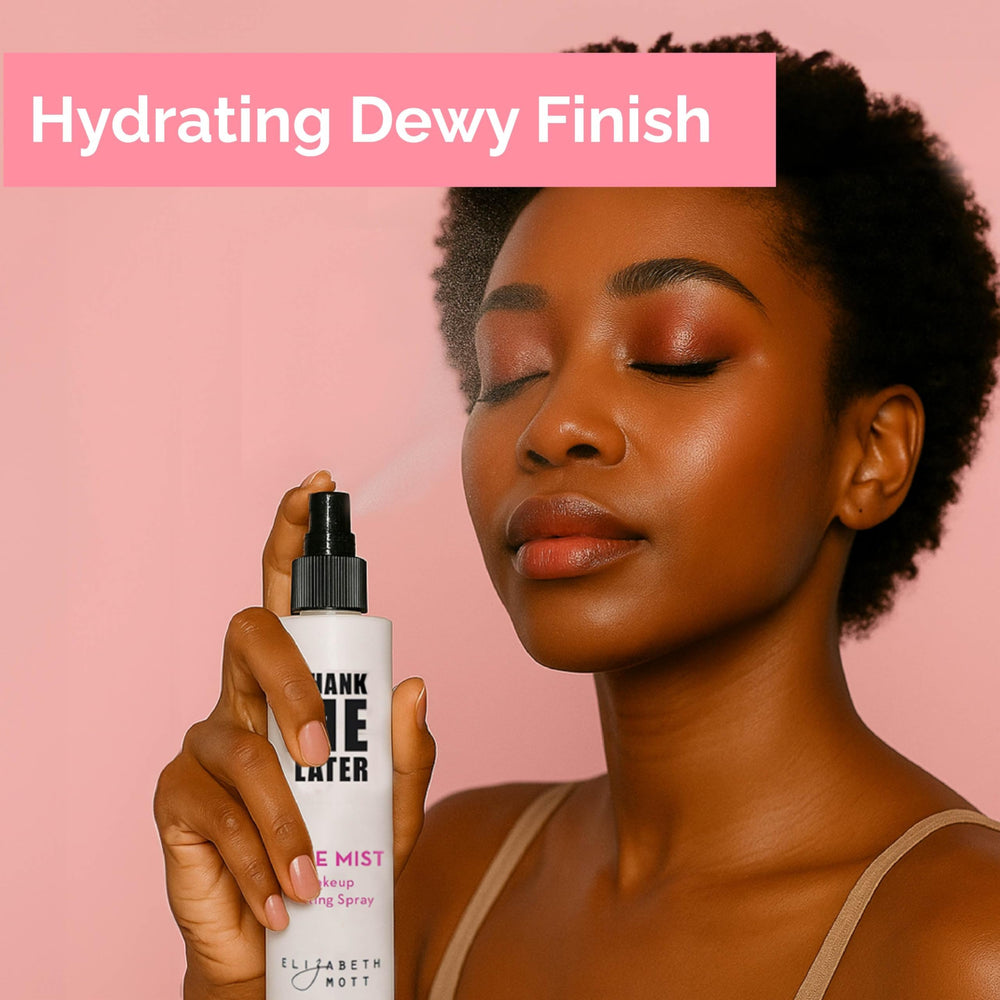 Elizabeth Mott Thank Me Later lightweight oil-free mist for comfortable all-day wear.