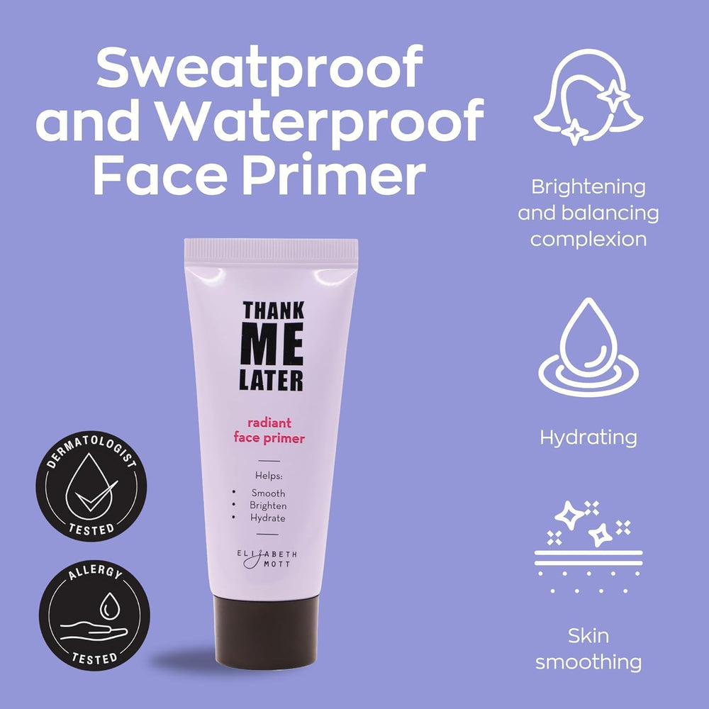 Elizabeth Mott Thank Me Later primer dispensing pump for smooth makeup base.