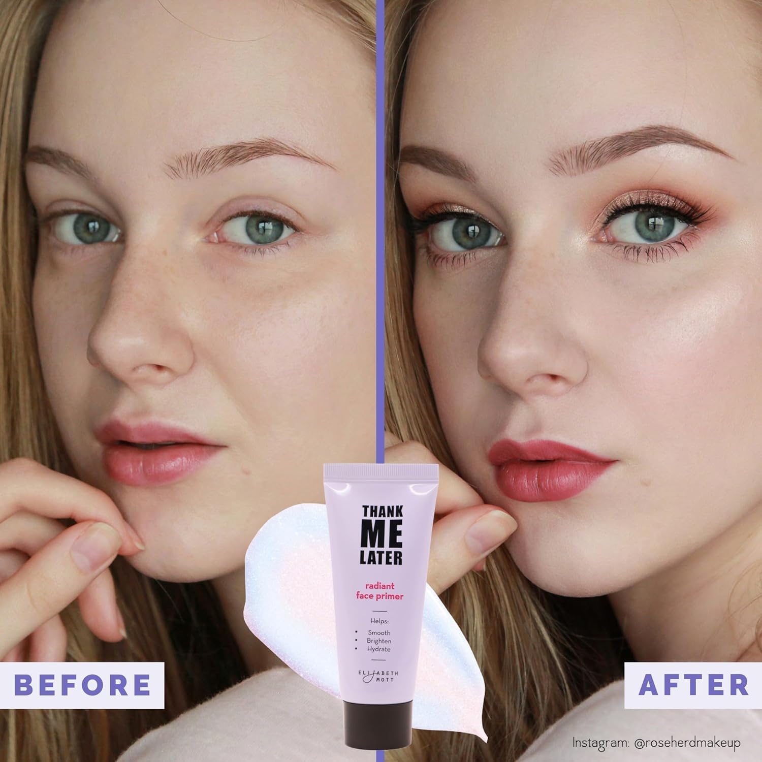 Elizabeth Mott Thank Me Later primer texture closeup promises lightweight non-greasy base.