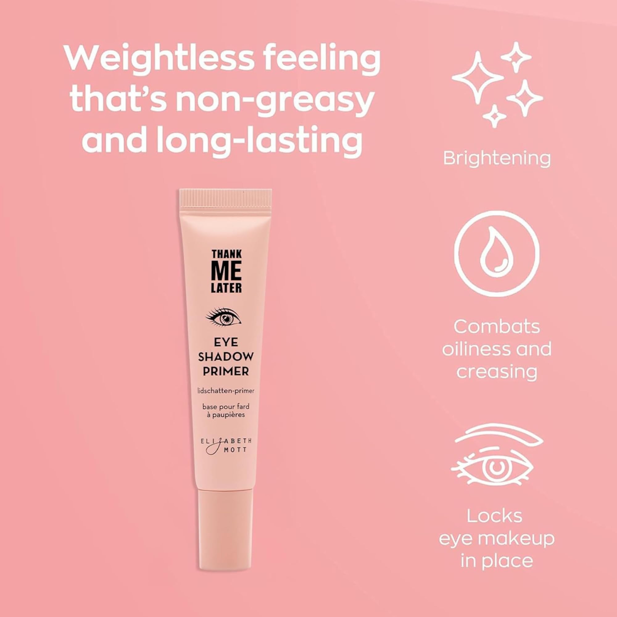 Elizabeth Mott Thank Me Later skin smoothing effect showcases pearl powder texture.