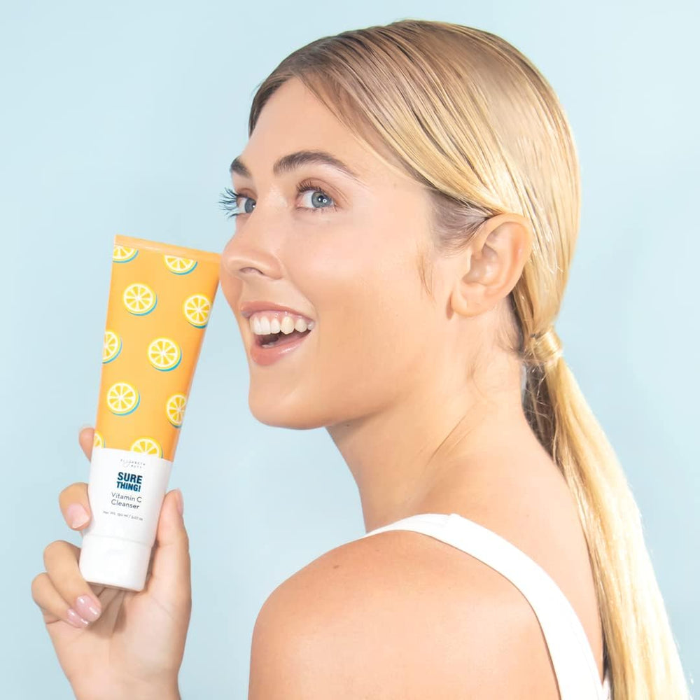 Elizabeth Mott Vitamin C Facial Cleanser foam lather demonstrates gentle cleansing for all skin types