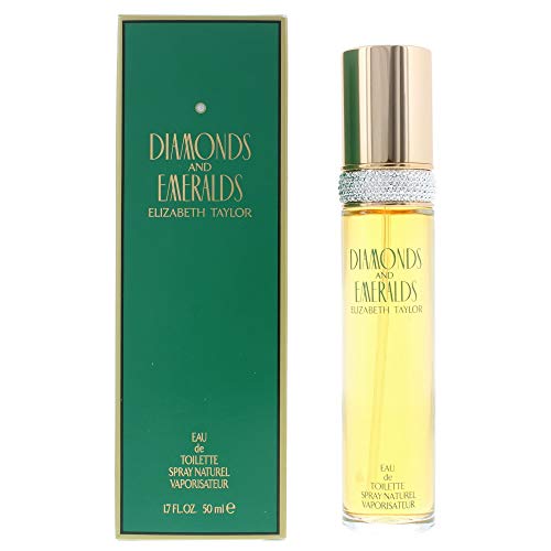 Elizabeth Taylor Diamonds and Emeralds bottle side reveals luxurious cap for refined daily fragrance ritual.