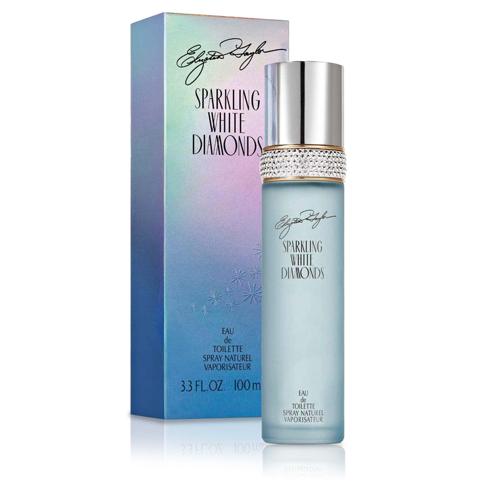 Elizabeth Taylor Sparkling White Diamonds bottle front, ideal for romantic wear