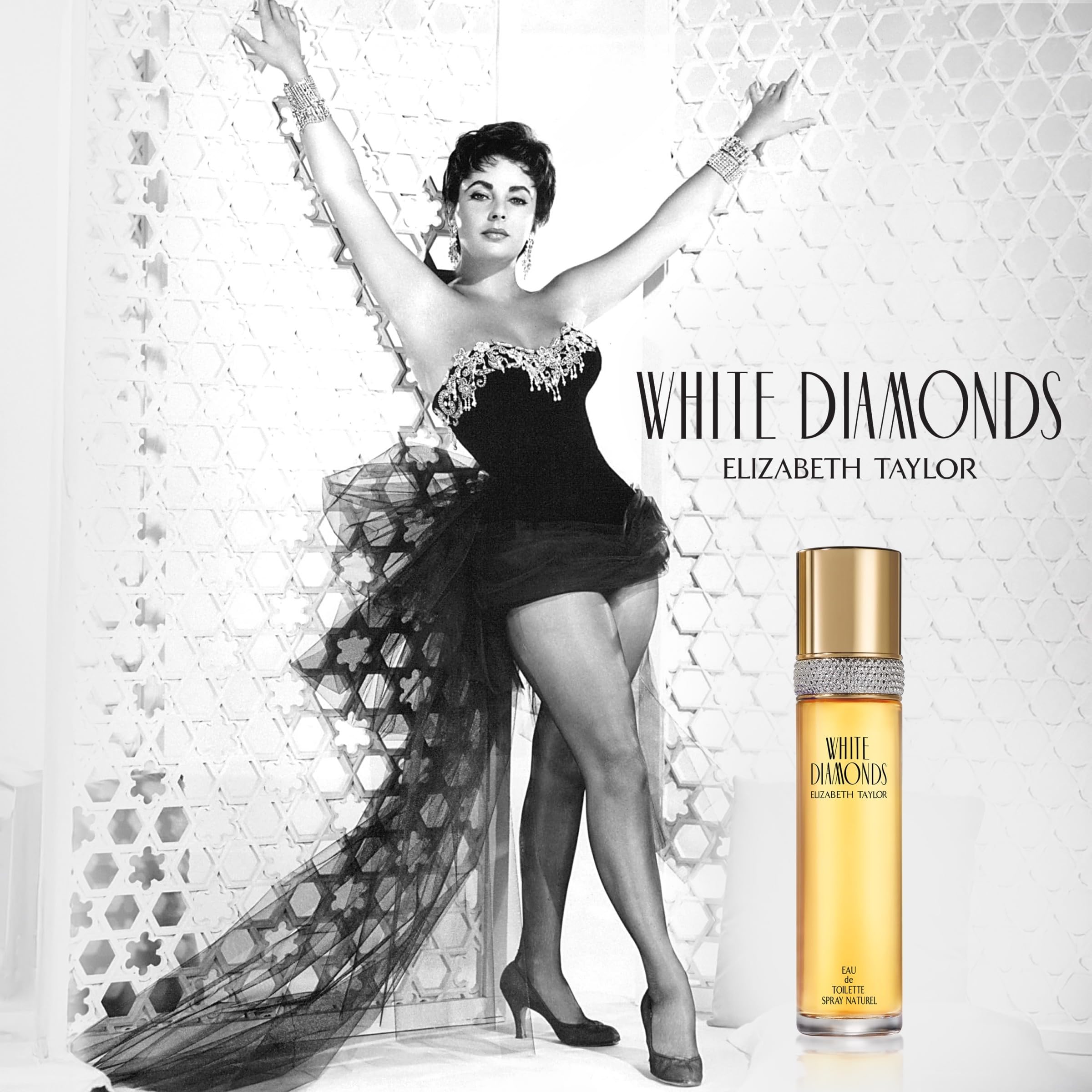 Elizabeth Taylor White Diamonds 1.7oz bottle for daily wear and collection.