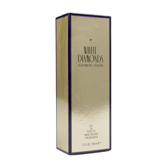 Elizabeth Taylor White Diamonds flacon on shelf evokes timeless elegance and refined style.