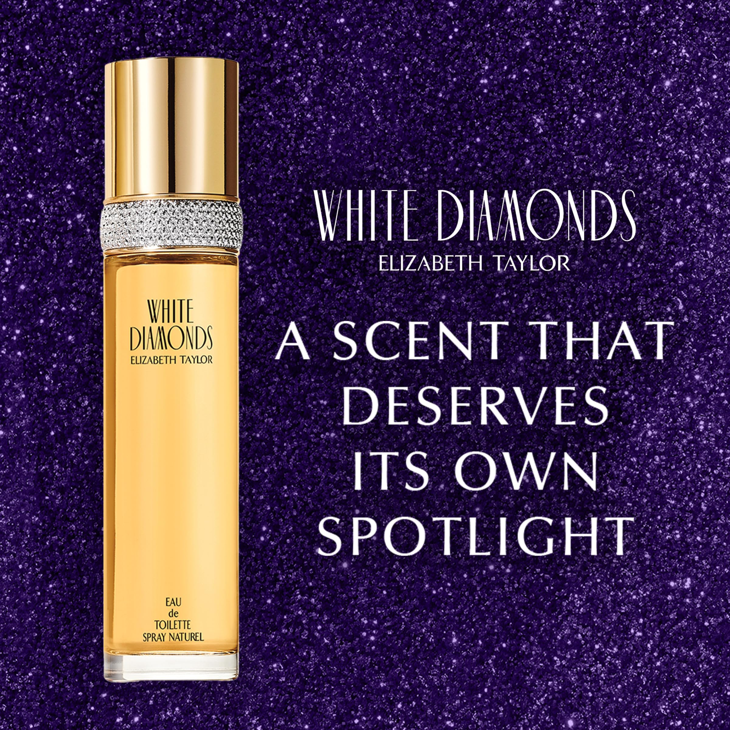 Elizabeth Taylor White Diamonds mini travel-size bottle ideal for handbags and on-the-go moments.