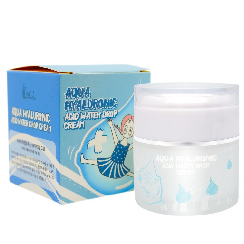 Elizavecca Aqua Hyaluronic Water Drop Cream applied to clean skin.