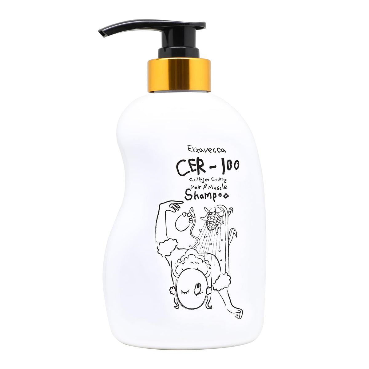 Elizavecca CER-100 bottle front highlights nourishing daily shampoo formula