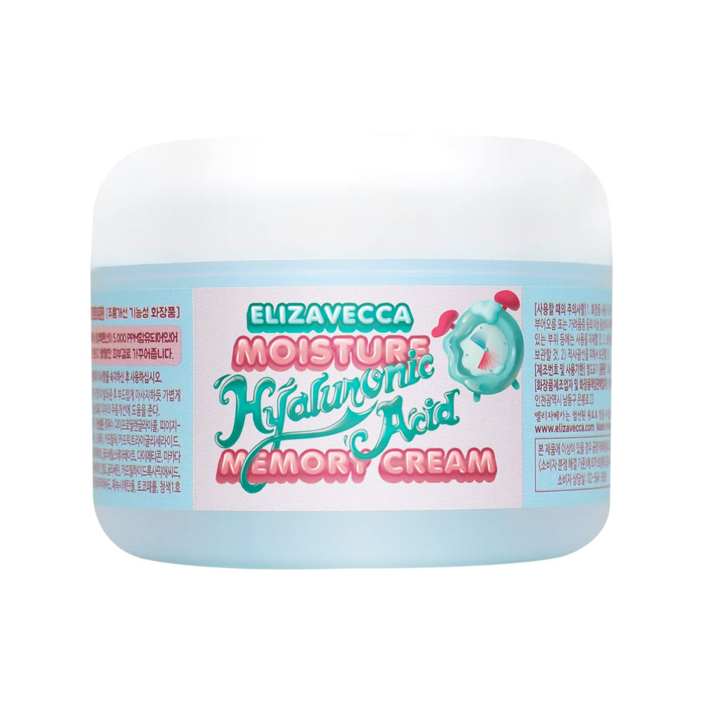Elizavecca Moisture Hyaluronic Acid Memory Cream jar close-up for deep hydration.