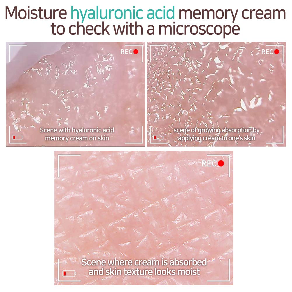 Elizavecca Moisture Hyaluronic Acid Memory Cream night routine close-up hints at overnight hydration.