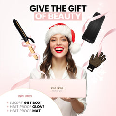 ELLA BELLA Curling Iron professional styling glove keeps hands safe.