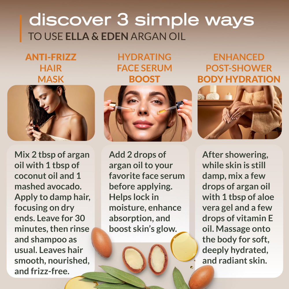 Ella & Eden Argan Oil skin-hydration shot for nourished skin.