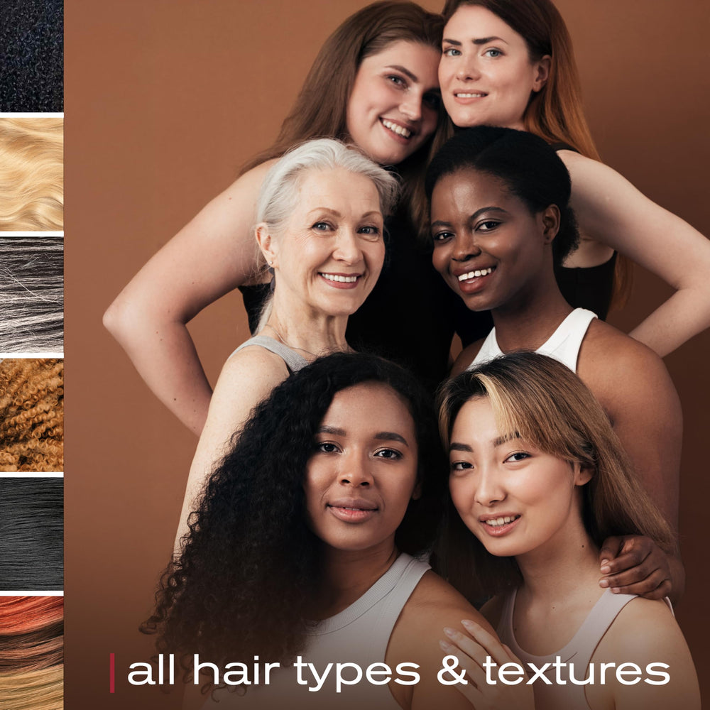 Ella & Eden castor oil for hair growth treatment image suggests fuller, shinier hair results.