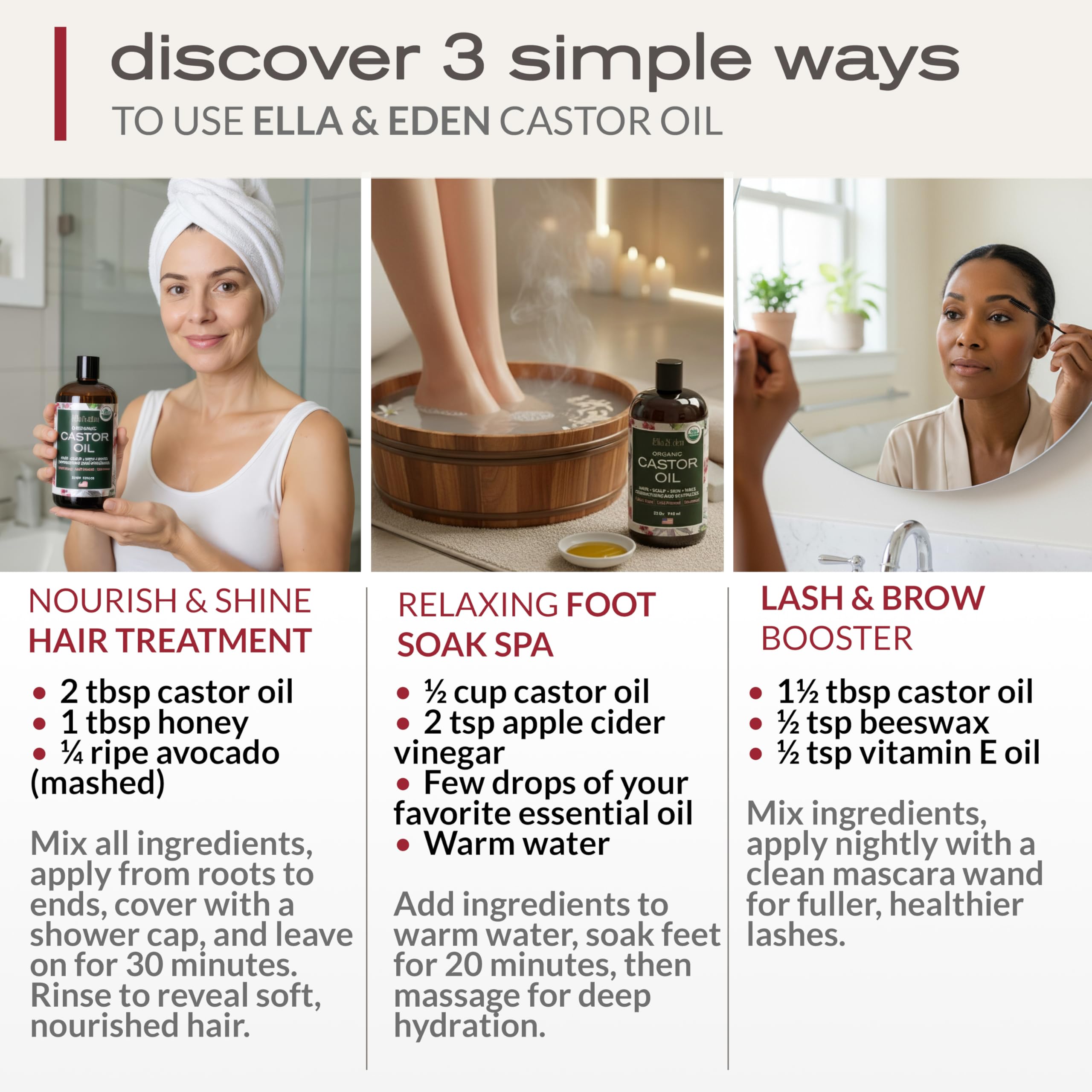 Ella & Eden castor oil relaxation pack for joints and tension.