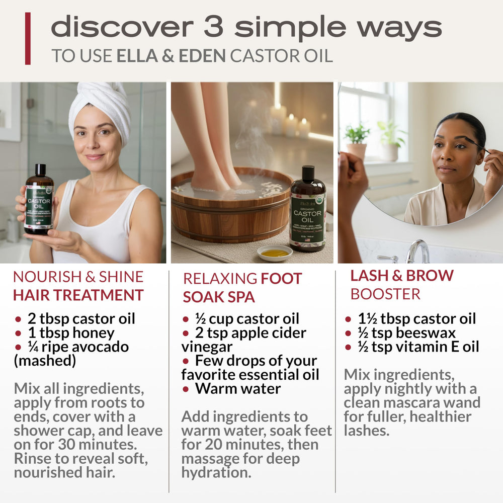 Ella & Eden castor oil relaxation pack for joints and tension.