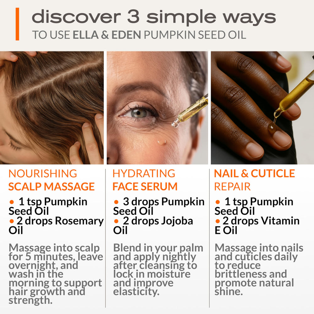 Ella & Eden pumpkin seed oil dropper for precise dosing and cuticle care