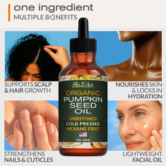 Ella & Eden pumpkin seed oil on skin providing fast absorption and hydration