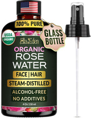 Ella & Eden rose water spray bottle delivers gentle hydration for all skin types.