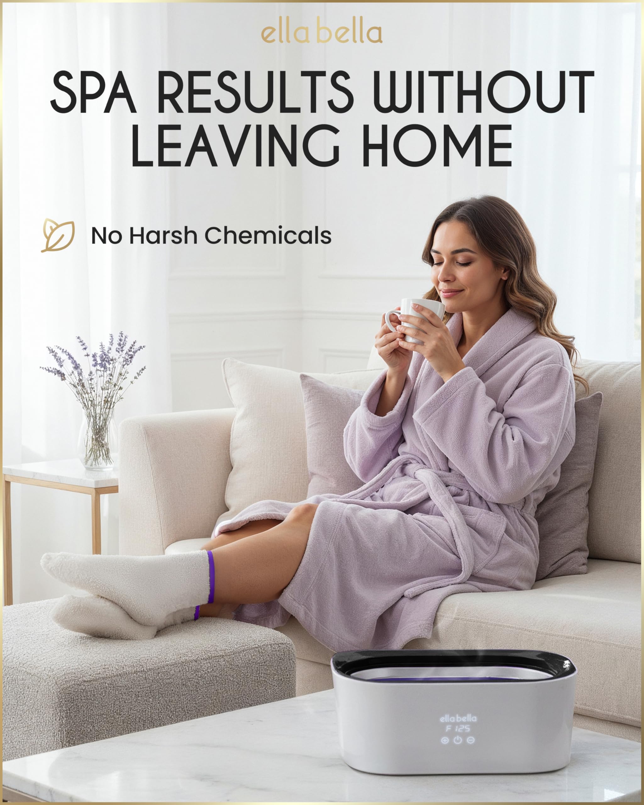 ELLA BELLA four-pack refills shown for extended at-home spa routines.