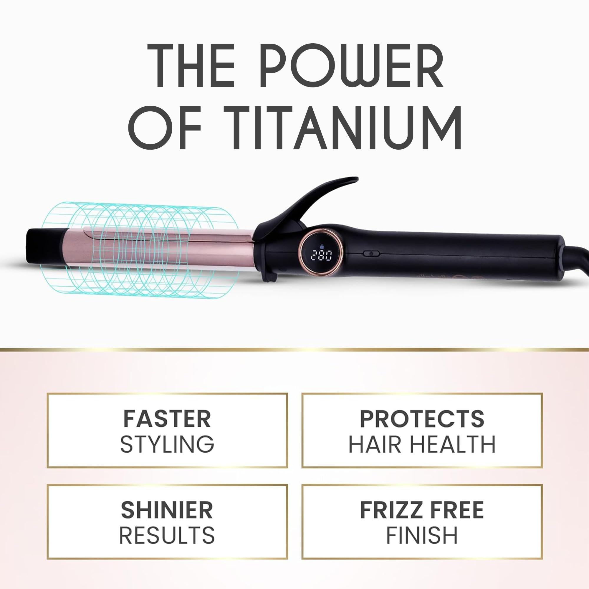 ELLA BELLA Slimline Curling Iron 1 Inch compact length aids packing on trips