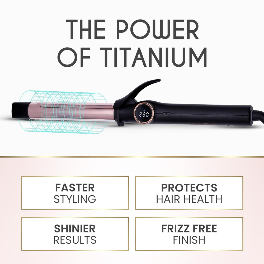 ELLA BELLA Slimline Curling Iron 1 Inch compact length aids packing on trips