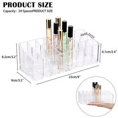 ELLDOO clear acrylic display 24-spaces shows organized fragrance collection at a glance.