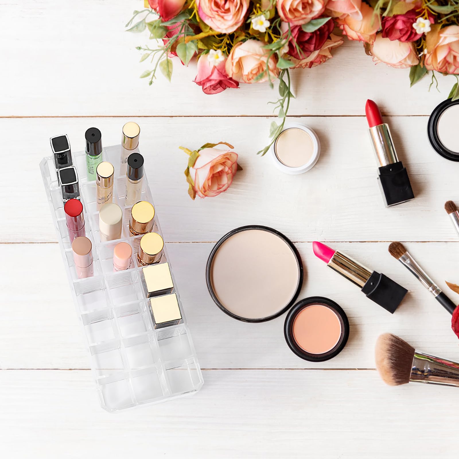 ELLDOO compact size on dresser image highlights space-saving design.