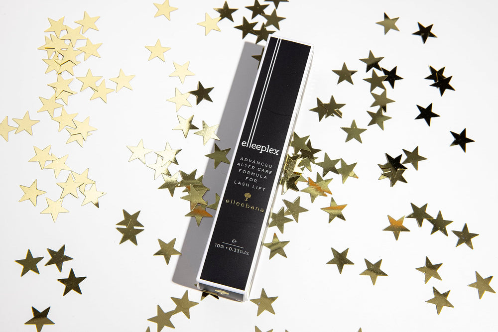 Elleebana Advanced Aftercare ingredients panel emphasizes amino acids and vitamins for fortifying lashes.