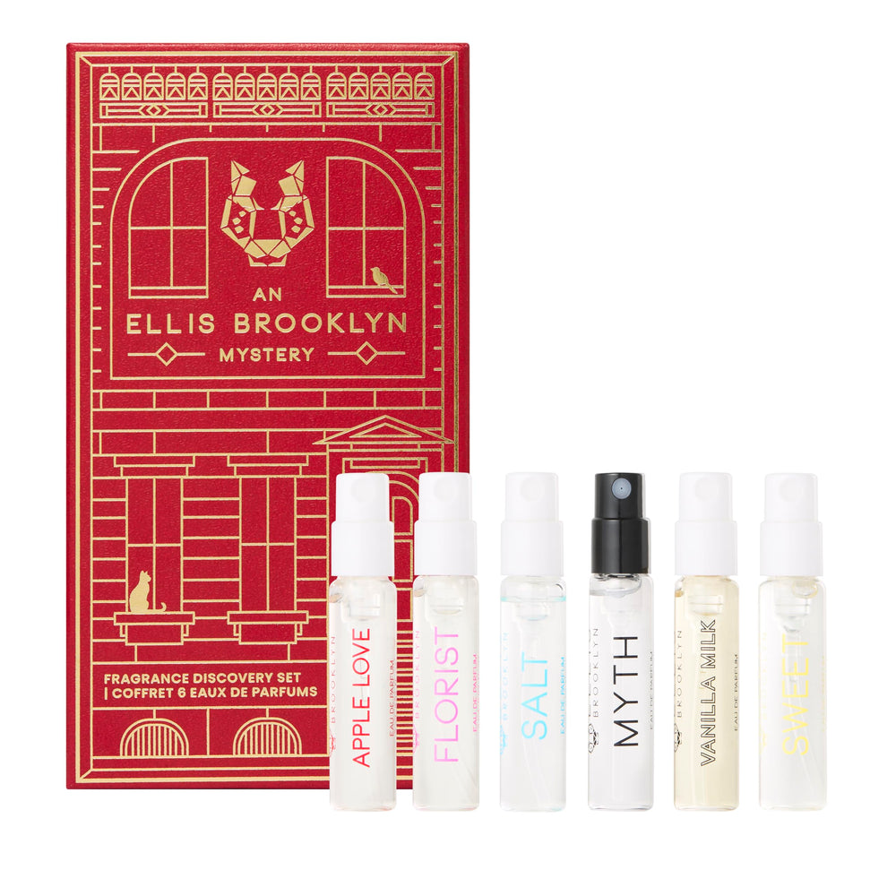 Ellis Brooklyn Mystery Apple Love bottle showcases crisp, uplifting scent for daytime wear.