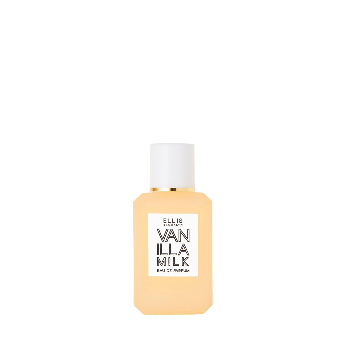 Ellis Brooklyn Vanilla Milk EDP bottle pouring for everyday gourmand mood.