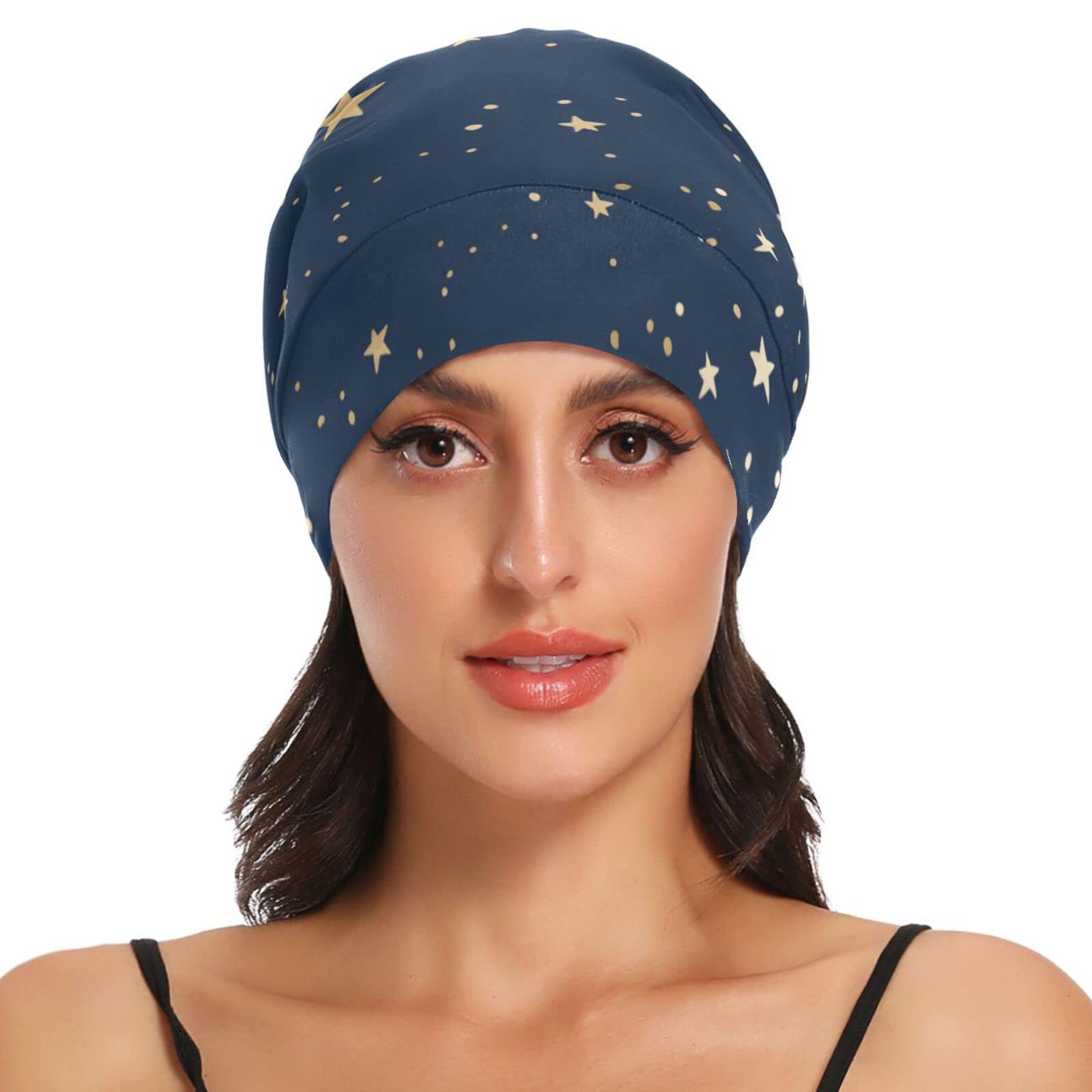 ElliTarr satin bonnet being used during workout for secure hair