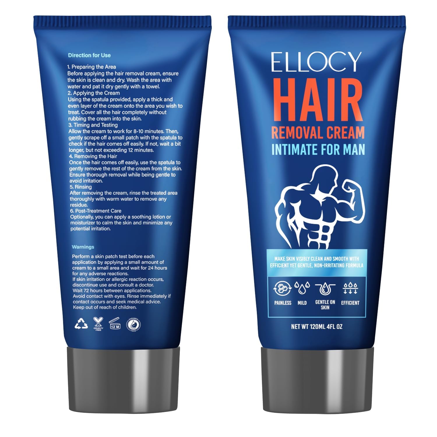 Ellocy cruelty-free label reinforces ethical, animal-friendly hair removal choice.