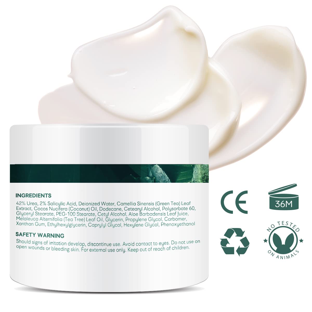 Ellocy Urea 40% foot cream before and after use on heels.
