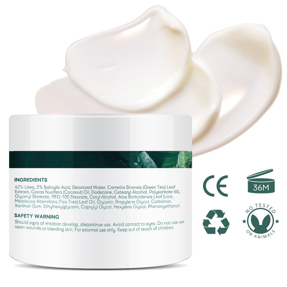 Ellocy Urea 40% foot cream soothing skin after application.
