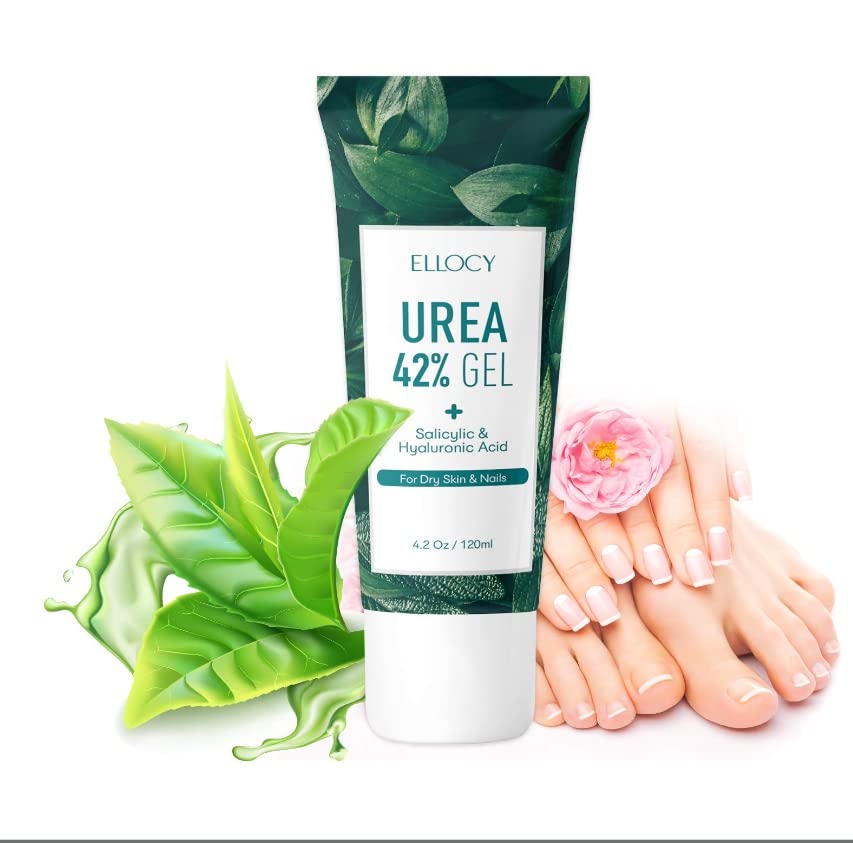 Hands applying Ellocy gel to dry skin for daily care