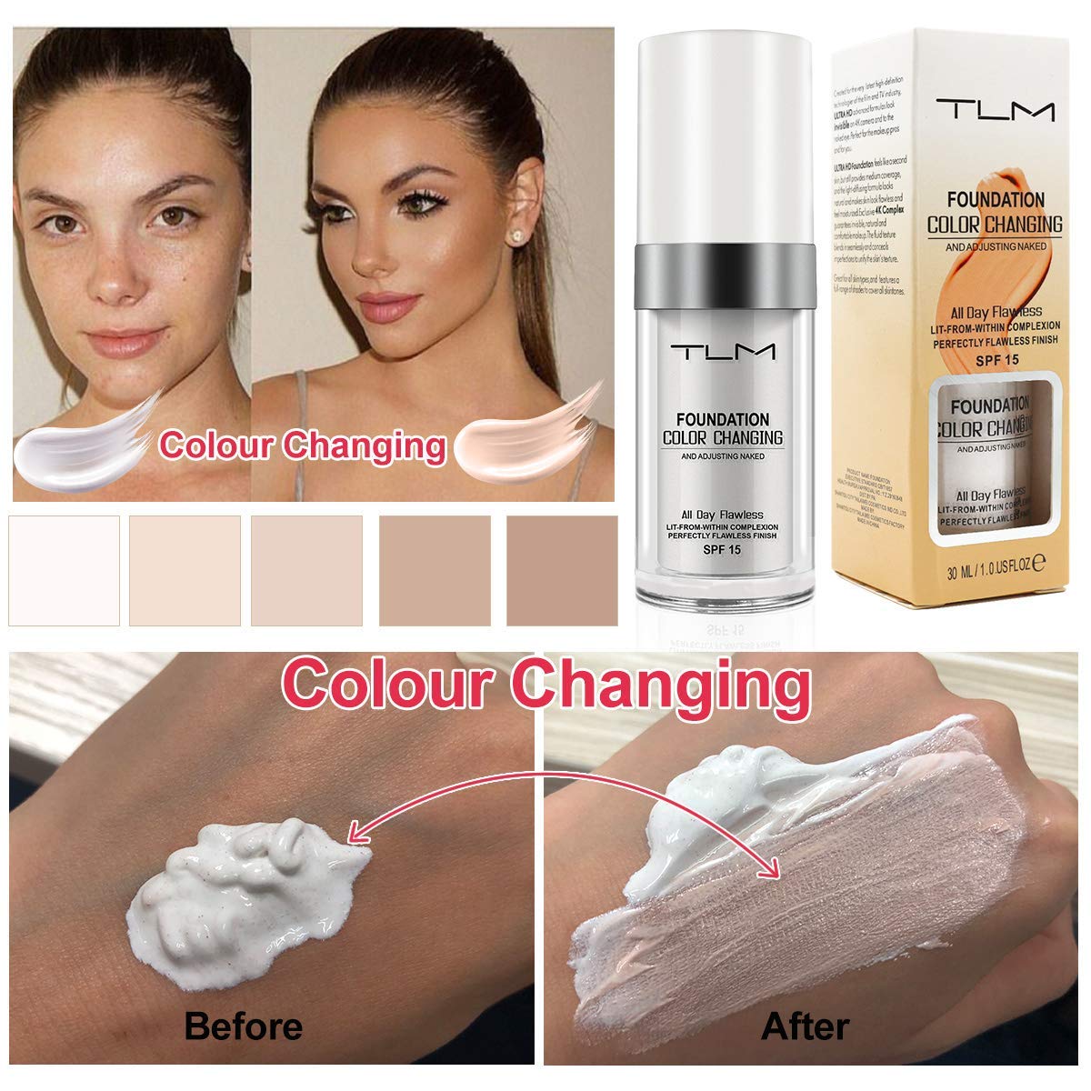 ELM Game daily-wear foundation delivering a silky, luminous finish on skin.