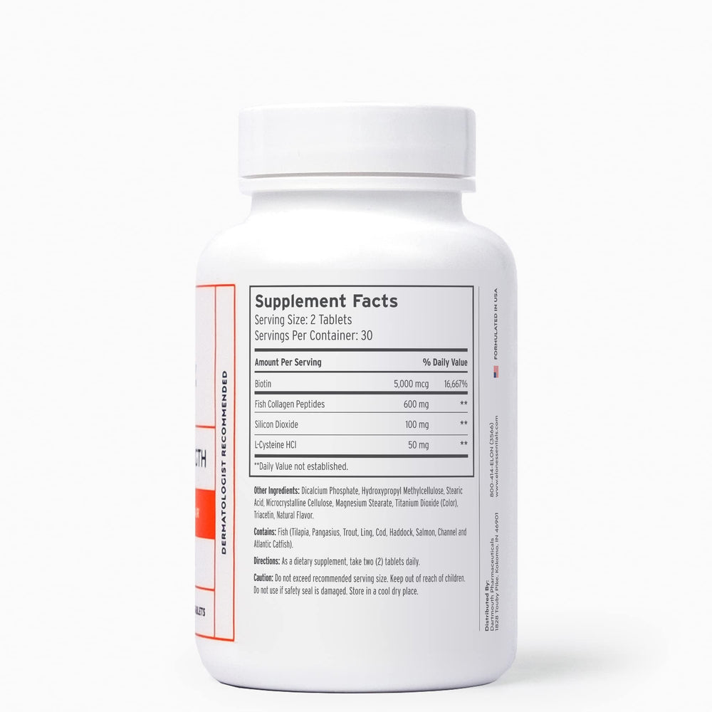 Elon R3 hair growth ingredients biotin and collagen support hair, skin, and nails