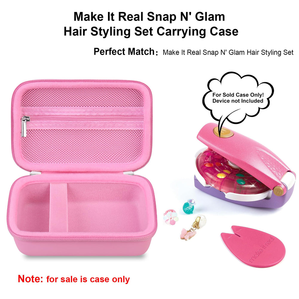 Elonbo case elastic bands secure Snap N' Glam pieces on the go.