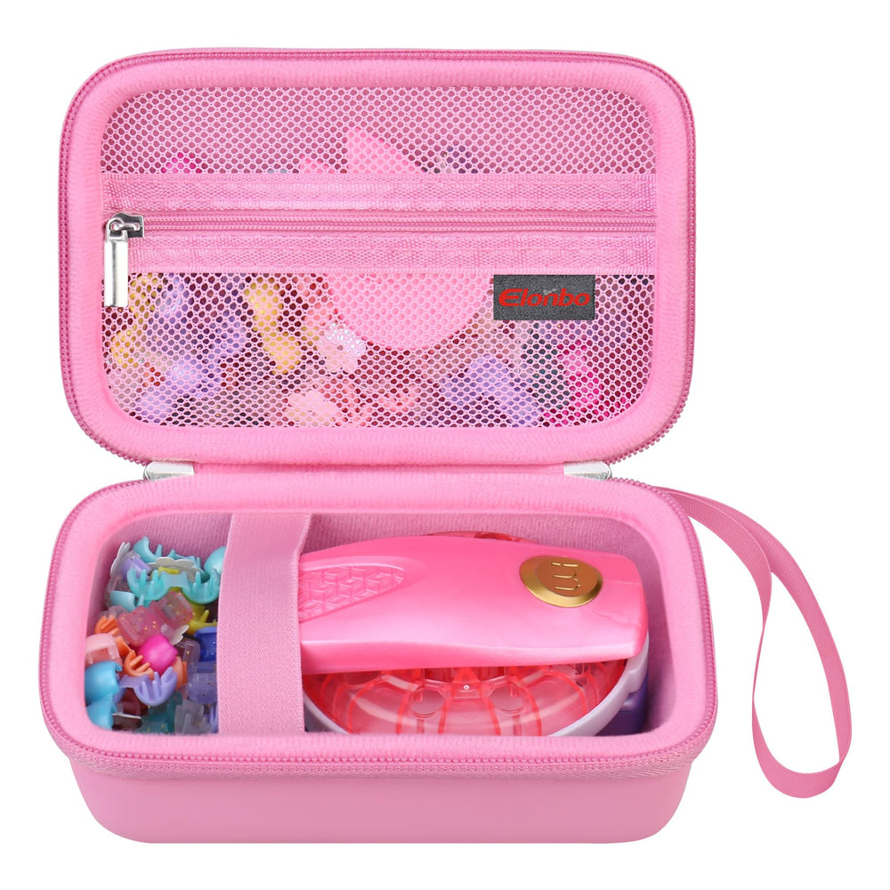 Elonbo carrying case exterior showcases dark pink finish for Make It Real.