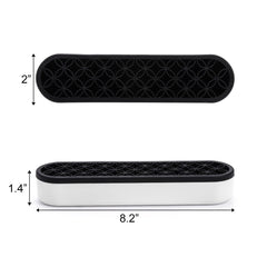 Elsjoy 3-pack silicone makeup brush-holder gray closeup shows durable, odorless construction for long-lasting use.