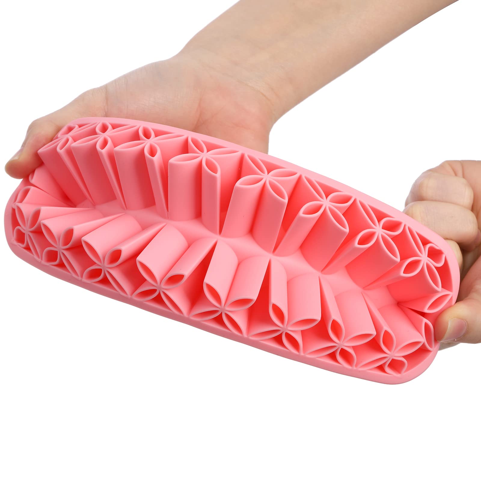 Elsjoy 3-pack silicone makeup brush holder travel-compact showcases easy packing for on-the-go organization.