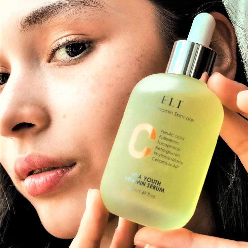ELT Vita Youth Serum fullerenes close-up emphasizes shielding against environmental stressors